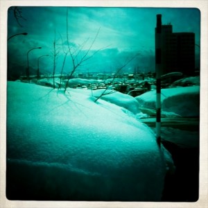 レトロ風な雪景色写真２