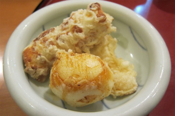 07_半熟卵とチクワとカボチャの天ぷら